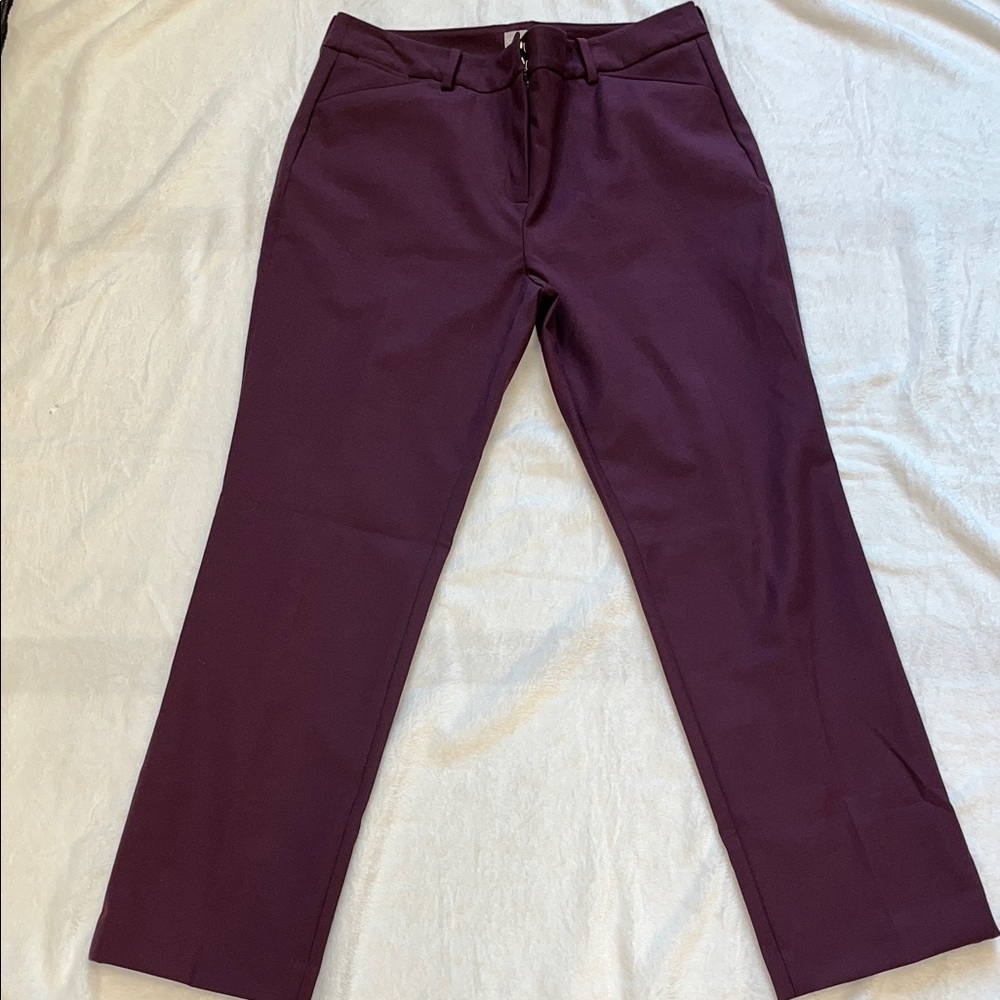 Chico's Tailored Plum Straight-Leg Pants